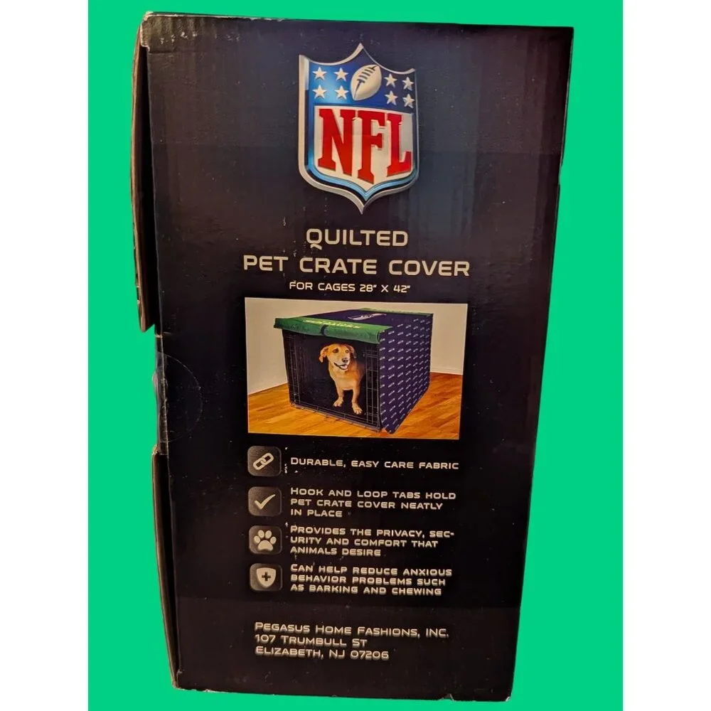 Seattle Seahawks Quilted Pet Crate Cover For Cages 28